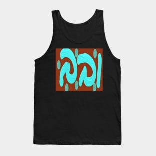 Turquoise brown Tank Top